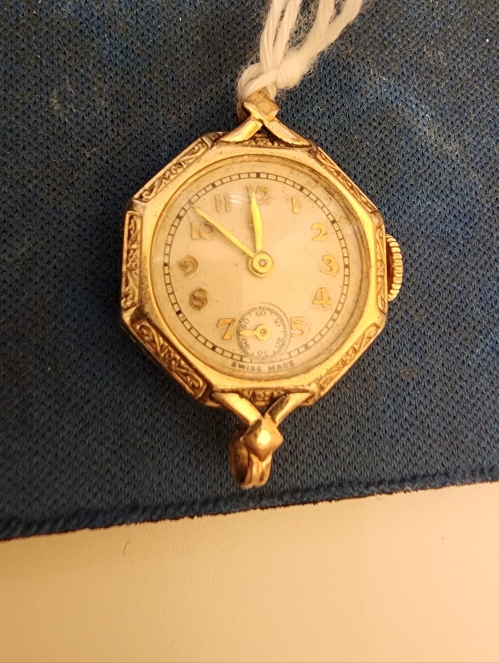 Antique Estate Swiss Made Gold Filled Mechanical Watch, Art Deco